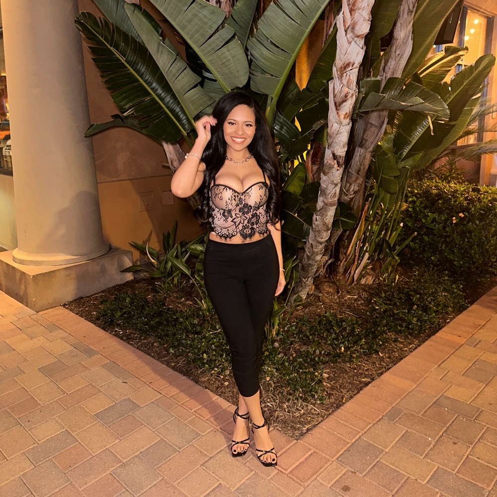 Black Lace Corset Top